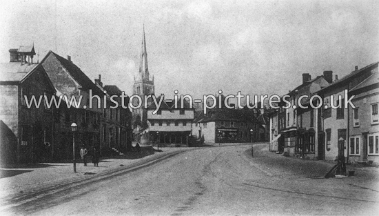 Town, Street and Hall, Thaxted, Essex. c.1904.